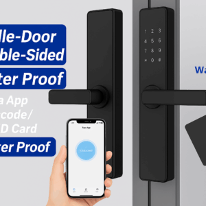 Double-Sided Smart Lock – Waterproof Fingerprint Door Lock with Tuya App
