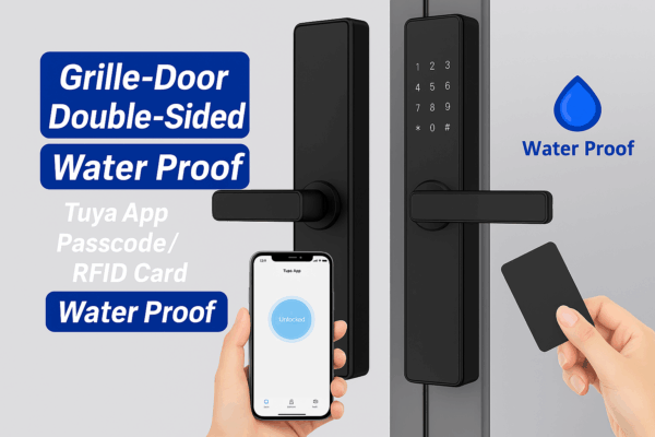 Double-Sided Smart Lock – Waterproof Fingerprint Door Lock with Tuya App